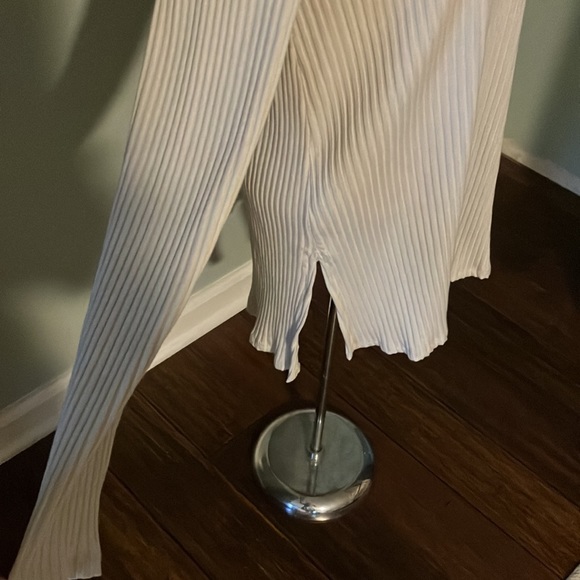 EILEEN FISHER Textured Stretch Rib Crew Neck Top Bone - Picture 10 of 14